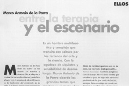 Marco Antonio de la Parra entre la terapia y el escenario  [artículo] Carola Solari