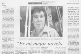 "Es mi mejor novela"  [artículo] José Ossandón Aguirre