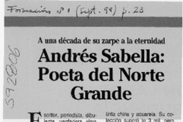 Andrés Sabella, poeta del norte grande  [artículo]