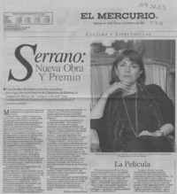 Serrano, nueva obra y premio  [artículo] Carolina Andonie Dracos