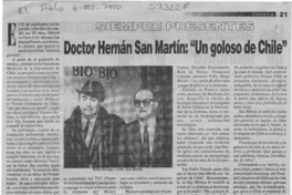 Doctor Hernán San Martín, "Un goloso de Chile"  [artículo] Luis Barría T.