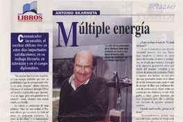 Múltiple energía  [artículo] Delia Pizarro San Martín