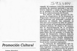 Promoción cultural  [artículo] José Miguel Izquierdo