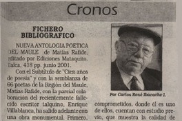 Nueva antología poética del Maule  [artículo] Carlos René Ibacache I.