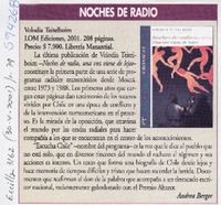 Noches de radio  [artículo] Andrea Berger