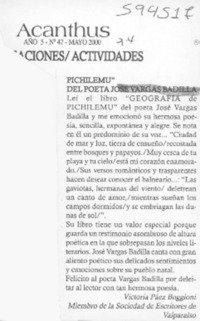 Pichilemu del poeta José Vargas Badilla  [artículo] Victoria Páez Boggioni