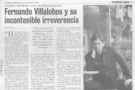 Fernando Villalobos y su incontenible irreverencia  [artículo] Marietta Santí