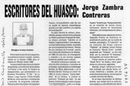Escritores del Huasco, Jorge Zambra Contreras