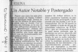 Un autor notable y postergado  [artículo] Pedro Labra Herrera