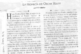 La Profecía de Oscar Hahn