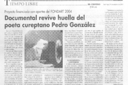 Documental revive huella del poeta cureptano Pedro González