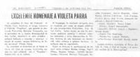 Excelente homenaje a Violeta Parra