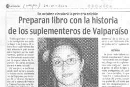 Preparan libro con la historia de los suplementeros de Valparaíso
