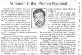 Armando Uribe, Premio Nacional