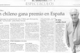 Un chileno gana premio en España