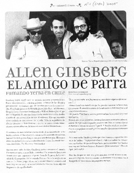 Allen Ginsberg el amigo de Parra