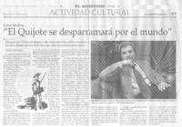 César Molina, "El Quijote se desparramará por el mundo"