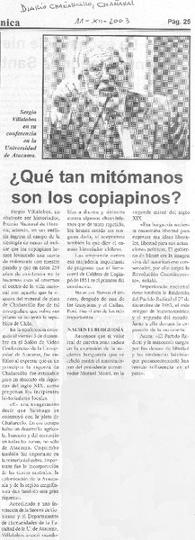 ¿Qué tan mitómanos son los copiapinos?