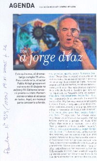 Oda a Jorge Díaz