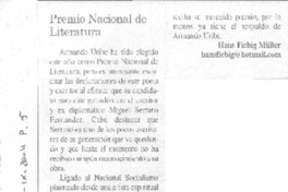 Premio Nacional de Literatura.