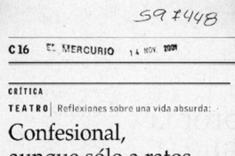 Confesional, aunque sólo a ratos  [artículo] Pedro Labra Herrera