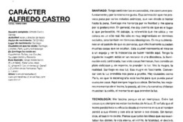 Carácter Alfredo Castro  [artículo]
