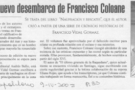 Se avecina un nuevo desembarco de Francisco Coloane  [artículo] S. T.