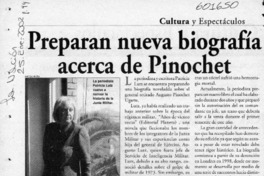 Preparan nueva biografía acerca de Pinochet  [artículo]