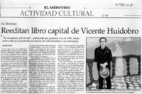 Reeditan libro capital de Vicente Huidobro
