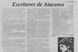Escritores de Atacama  [artículo]
