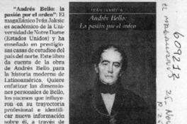 "Andrés Bello, la pasión por el orden"  [artículo]