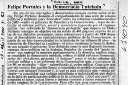 Felipe Portales y la democracia tutelada  [artículo]