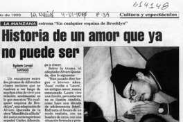 Historia de un amor que ya no puede ser  [artículo] Rigoberto Carvajal