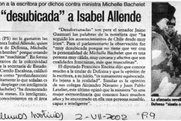 Tildan de "desubicada" a Allende Allende  [artículo] Macarena López