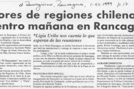 Escritores de regiones chilenas en encuentro mañana en Rancagua  [artículo]