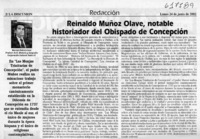 Reinaldo Muñoz Olave, notable historiador del Obispado de Concepción  [artículo] Marcial Pedrero Leal
