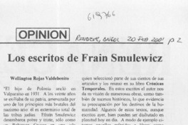 Los escritos de Efraín Szmulewicz  [artículo] Wellington Rojas Valdebenito