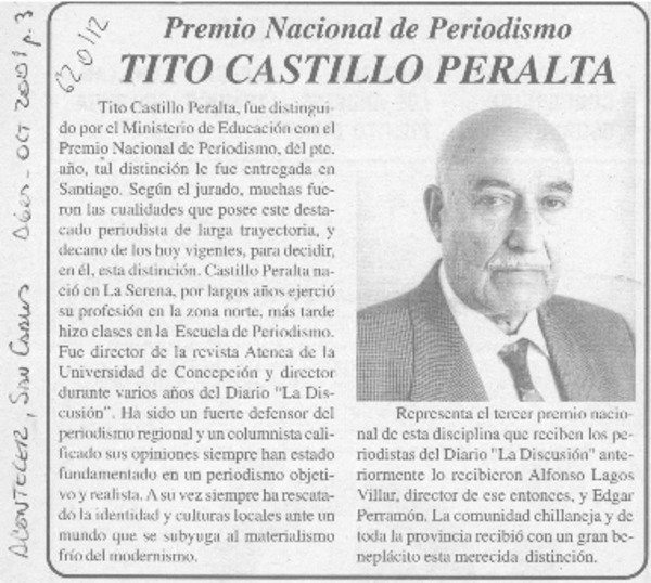 Tito Castillo Peralta  [artículo]