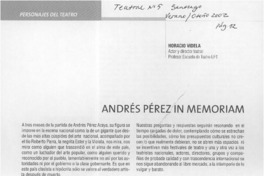 Andrés Pérez in memoriam