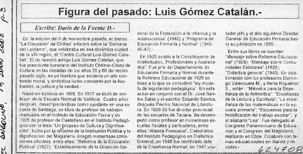 Figura del pasado, Luis Gómez Catalán