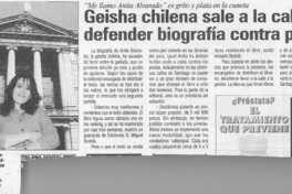 Geisha chilena sale a la calle a defender biografía contra piratas  [artículo]