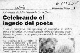 Celebrando el legado del poeta  [artículo] Patricio Rodríguez