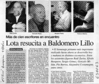 Lota resucita a Baldomero Lillo  [artículo]