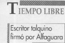 Escritor talquino firmó por Alfaguara  [artículo]