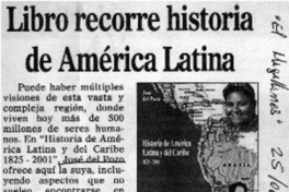 Libro recorre Historia de América Latina  [artículo]