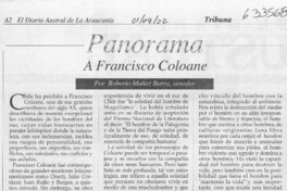 Panorama a Francisco Coloane  [artículo] Roberto Muñoz Barra