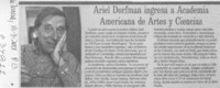 Ariel Dorfman ingresa a Academia Americana de Artes y Ciencias  [artículo]