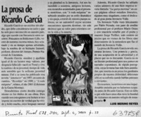 La prosa de Ricardo García  [artículo] Luis Merino Reyes