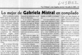 Lo mejor de Gabriela Mistral en compilado  [artículo]