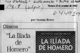 "La Ilíada de Homero"  [artículo] Susana Bravo